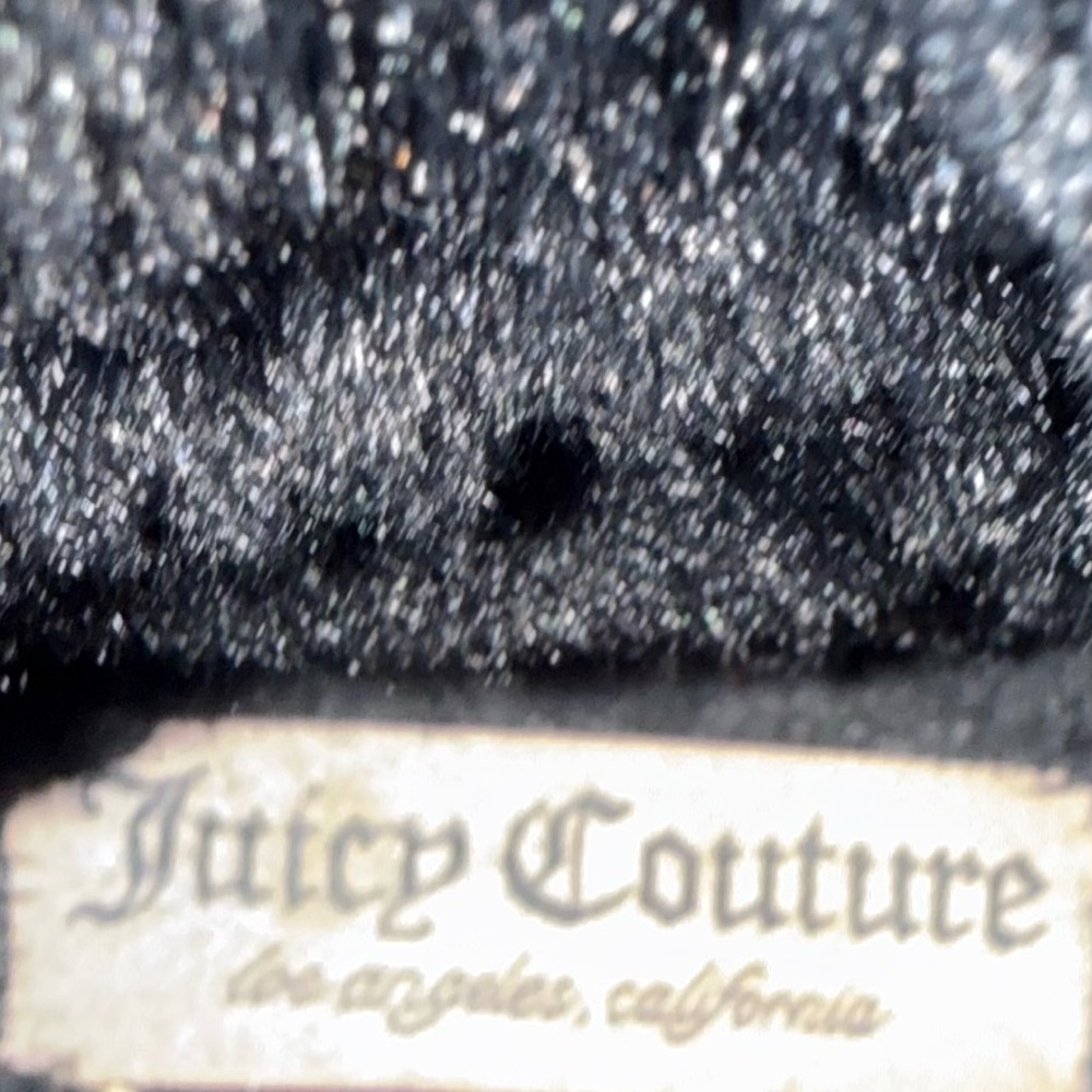 Juicy Couture Klash Bootie in Black and Clear Size 7 **Small Crack in Left Boot - Picture 7 of 8